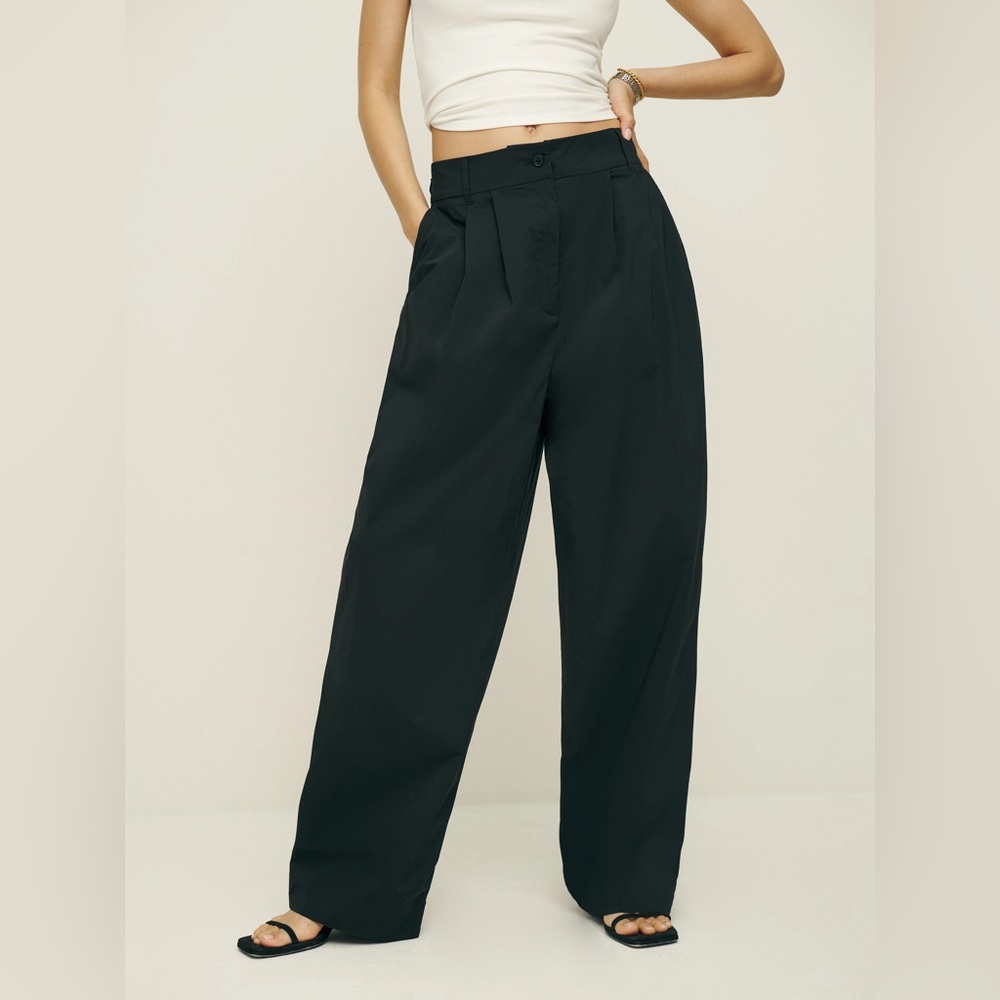 NWT Reformation | Danielle Oversized Pants | Black | Women’s Size 8